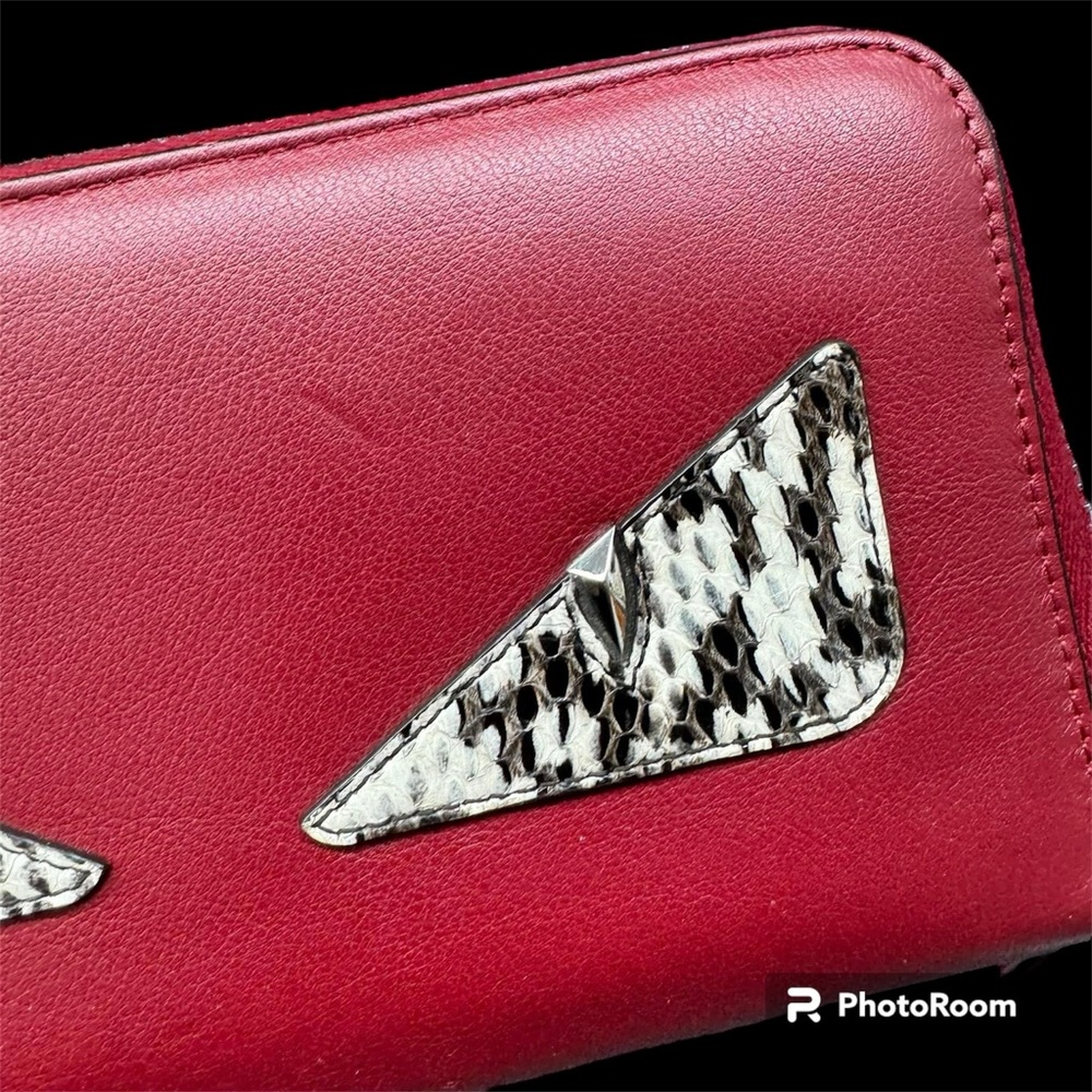 Fendi Monster Round Zip Wallet with Python Eyes - Picture 3 of 9